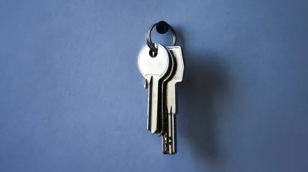 Keys hanging on a wall