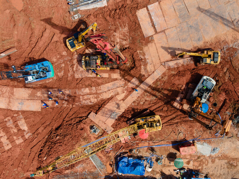 Aufsicht Baustelle