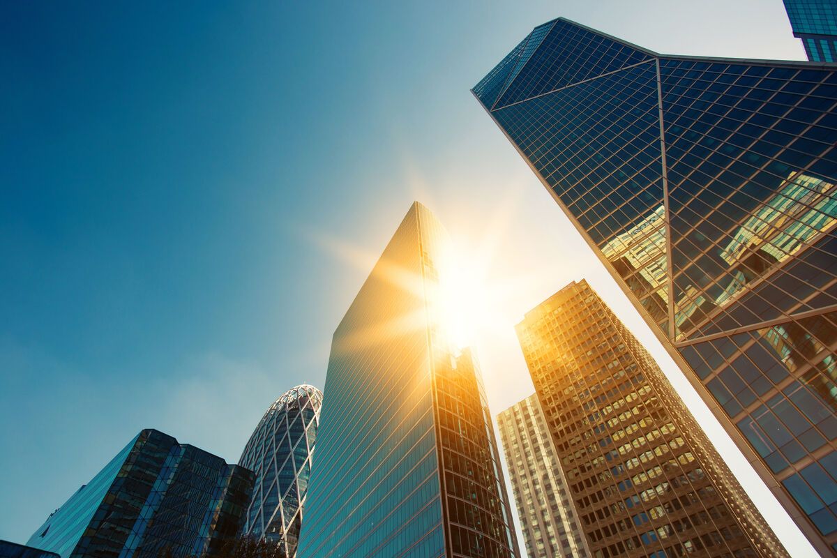 Businessgebäude Gegenlicht