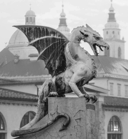Zmajski most (Dragon bridge), Ljubljana, Slovenia