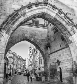 Pathway from Charles bridge, Prague