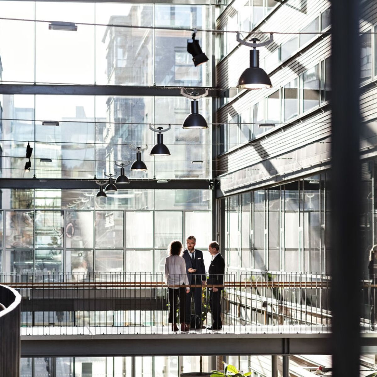 Glass business building