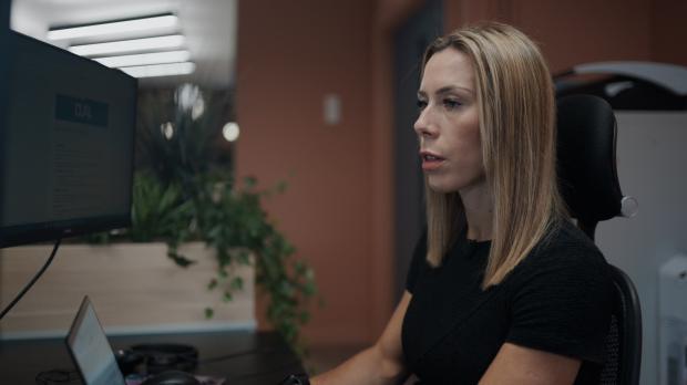 Women working at computer