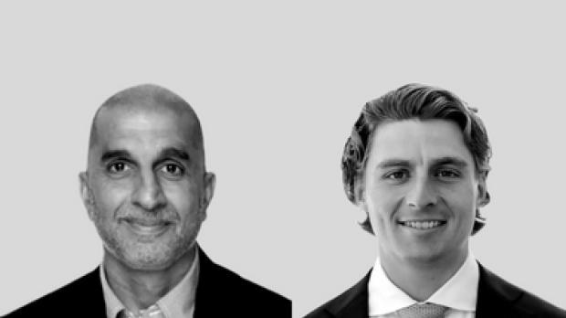 Ranjit and Luke headshots B&W